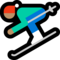 Skier - Medium emoji on Microsoft